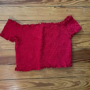 H&M Red Cropped Top